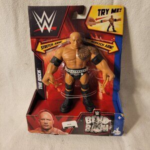 WWE Bend' N Bash Posable  The Rock Action Figure -- ITEM #1591